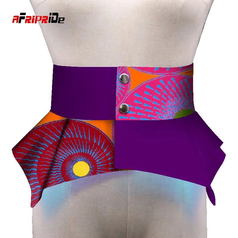 

2020 African Print Waist Corset Belt Button Skirts for Women Gift Handmade Waist Belt Ladies Cummerbund Belts SP037