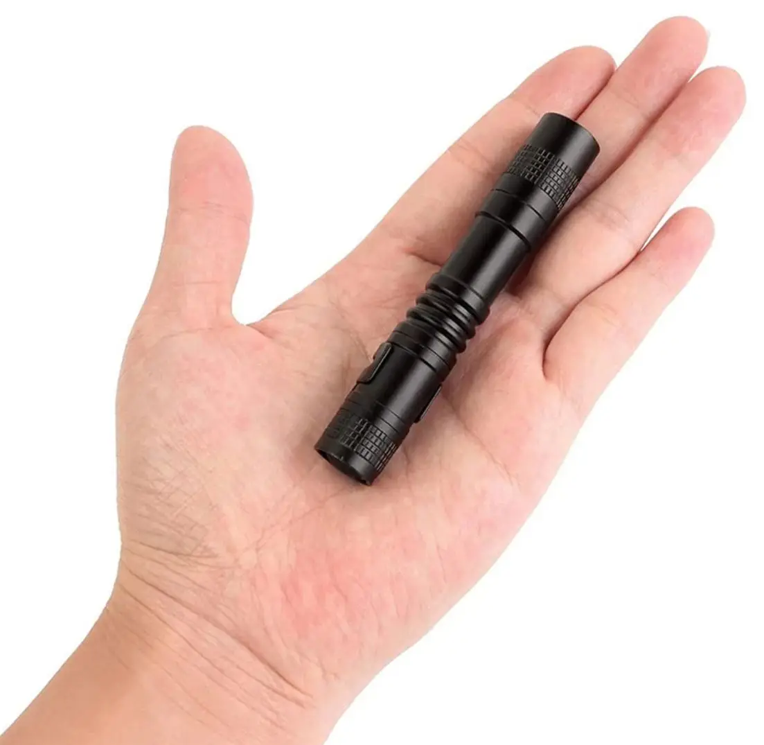 Водонепроницаемый карманный светодиодный мини-фонарик на батарейках AAA