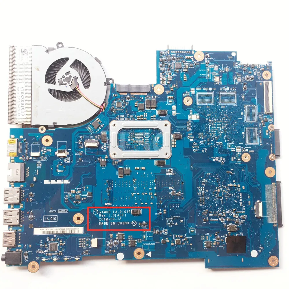 Материнская плата для ноутбука Dell Inspiron 3521 5521 0RD7JC RD7JC VAW00 CN-0RD7JC LA-9104P I7-3537U I7-3517U