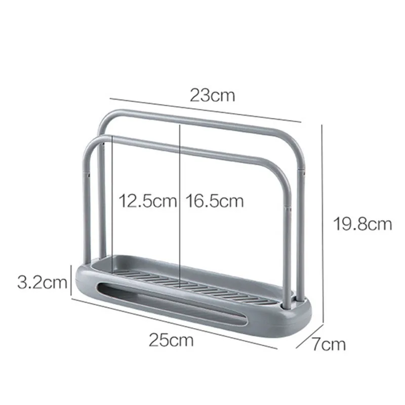 

XZJJA Detachable Double Layer Sink Sponge Holder Kitchen Soap Sponge Kitchen Towel Drain Drying Rack Sink Accessories Organizer