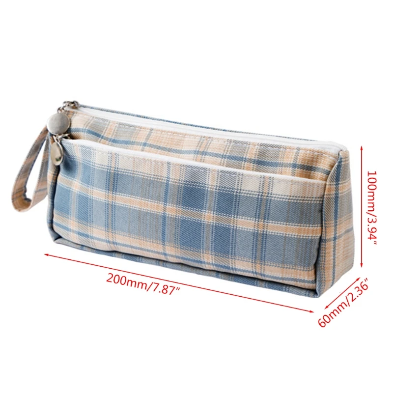 

Large Capacity Canvas Pencil Bag Pen Case 2 Compartments Design 7.87X2.36X3.94in R7UC