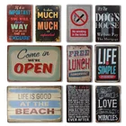 Потрепанный шикарный открытый жестяной знак, винтажный домик для собаки, металлическая пластина, дверной знак, Декор, туалет, не курить, металлический налет, картина, Настенный декор