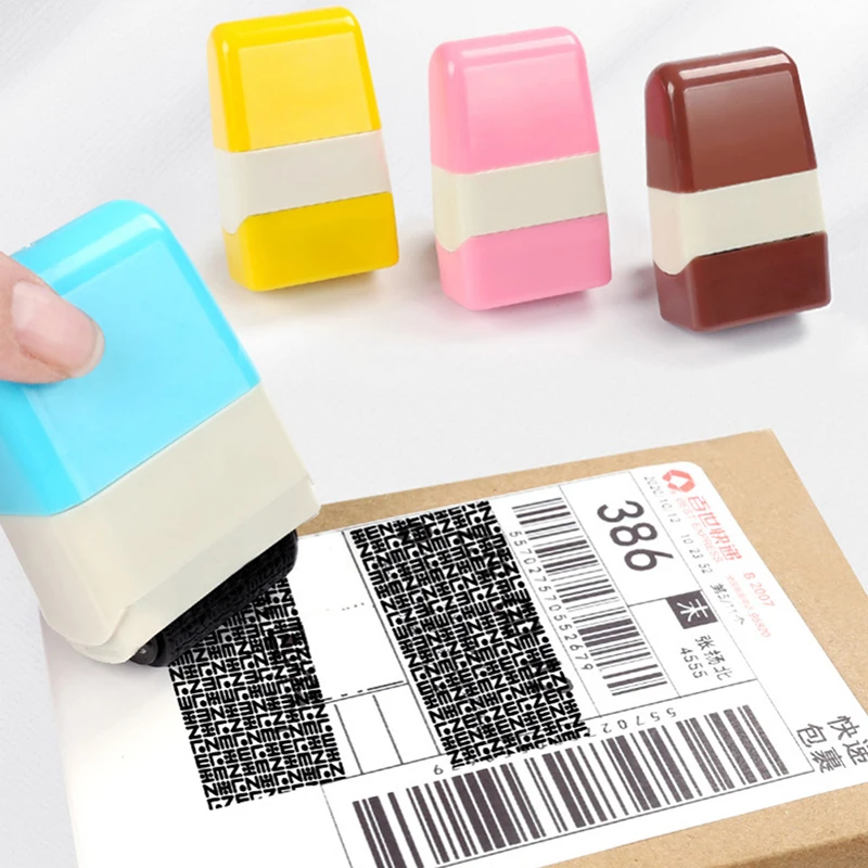 1pc Identity Theft Protection Roller Stamp Guard Document Security ID Privacy Data Portable Seal | Дом и сад
