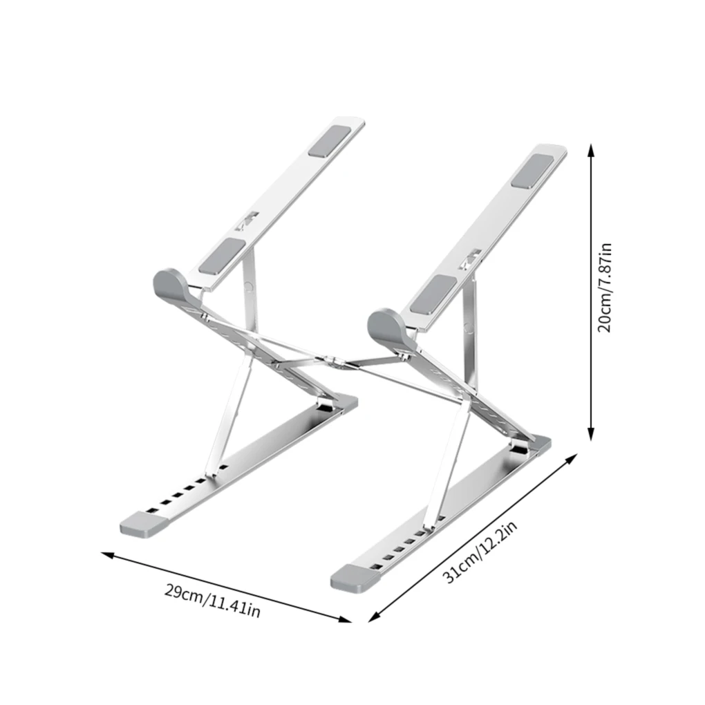 

Laptop Stand Aluminium laptop holder MacBook Stand Double Layer Height Adjustable Notebook Bracket Universal Cooling Soporte