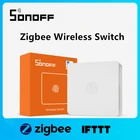 Беспроводной переключатель SONOFF SNZB-01-Zigbee, двухсторонний выключатель света для умного дома, работает с приложением eWeLink, SONOFF Zigbee Bridge