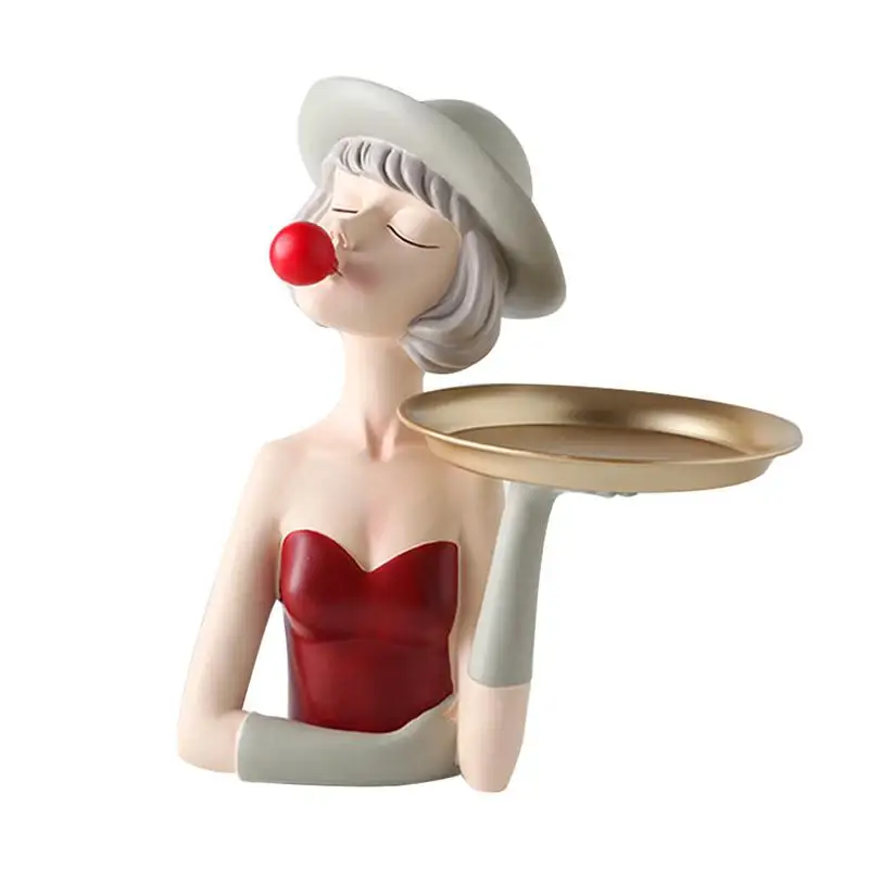 

1Pc Girl Shaped Storage Ornament Creative Storage Decor Home Desktop Adornment