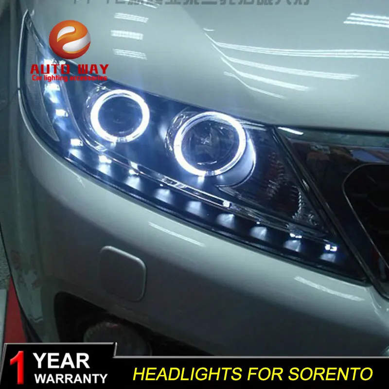 Автомобильный Стайлинг чехол для передней фары Kia Sorento 2009 2012 светодиодные линзы