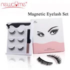 Новинка, 3 пары, набор магнитных ресниц, жидкая подводка для глаз, накладные ресницы, Пинцет для наращивания, набор, водонепроницаемый, Длительное Действие, макияж, ресницы для глаз