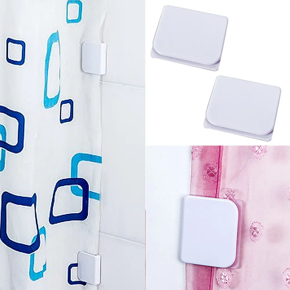 2Pcs/Pack Shower Curtain Clips Holder Anti Splash Spill Stop Water Leaking Guard Self Adhesive | Дом и сад