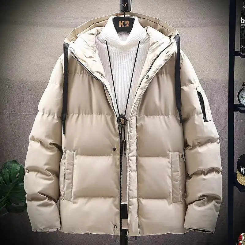 

Bread clothing men's cotton padded clothing 2020 new loose hat simple coat men's cotton padded clothing