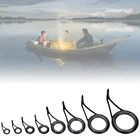 Набор аксессуаров для рыбалки, набор для ремонта удочки из нержавеющей стали, круговое кольцо, направляющая удочка, направляющая для глаз, Проволочная петля