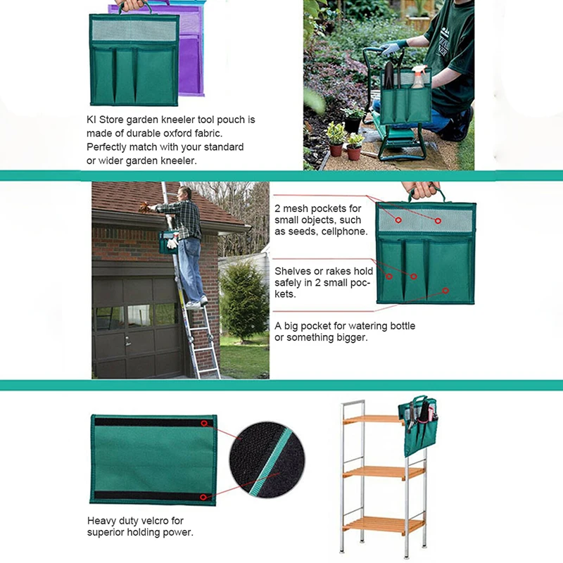 

Garden Kneeler Tool Bag Portable Garden Tool Storage Bag Storage Pouch Toolkit for Knee Stool Gardening Tools