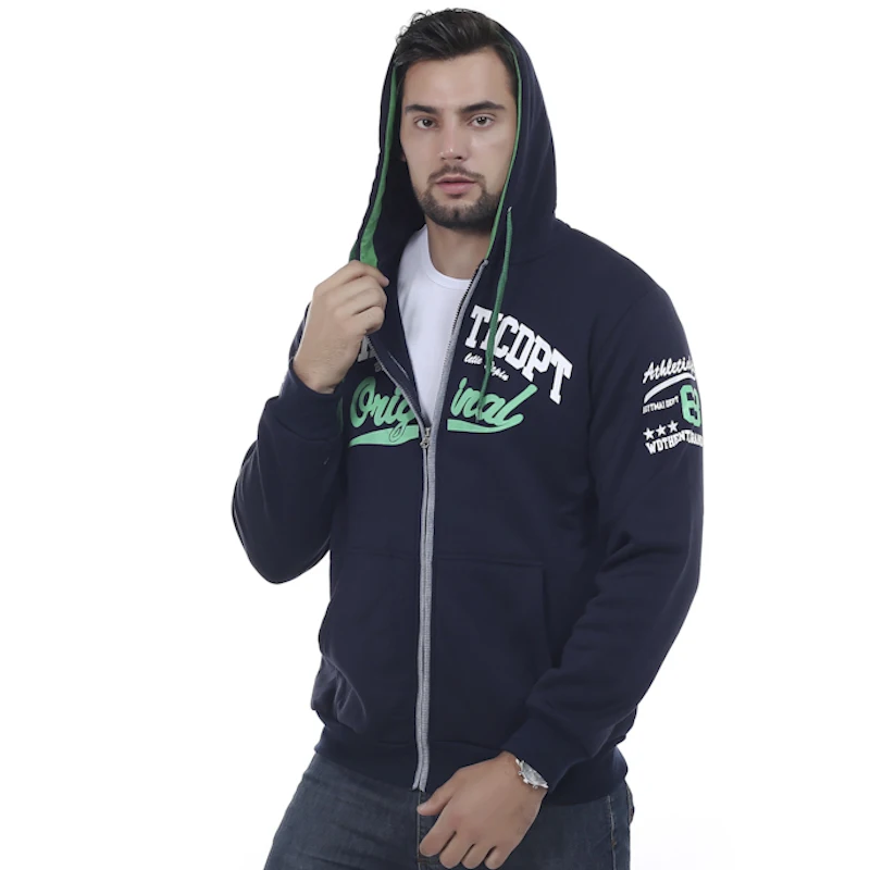 

New Men's Hoodies Casual Sports Design Zipper Autumn Winter Jacket Long-sleeved Cardigan Hooded Men Hoodie