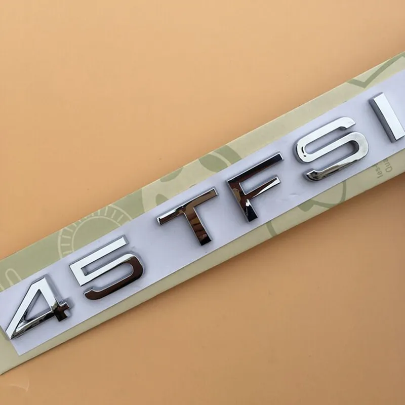 Серебристый Хром задний багажник буквы знак Автомобильная наклейка с эмблемой