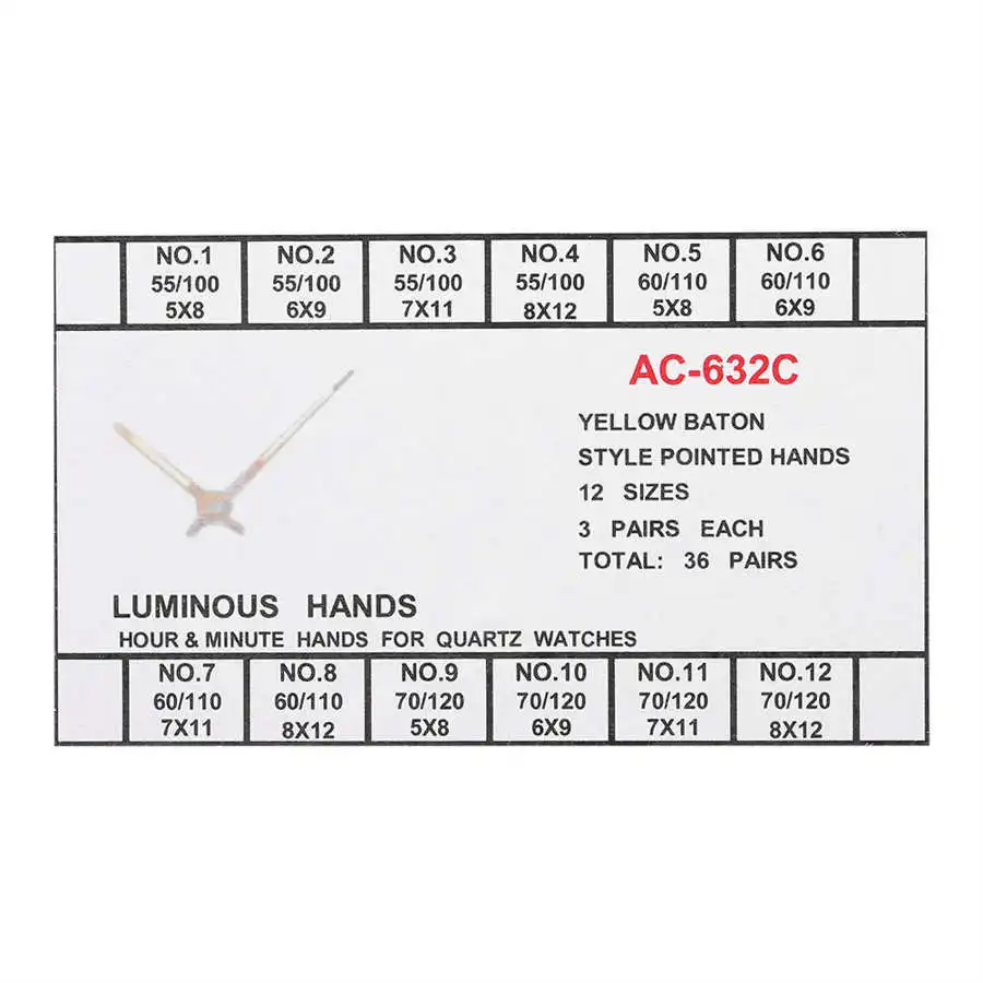 Коробка для часов часы минуты стрелки светящиеся часовой механизм аксессуар (AC‑