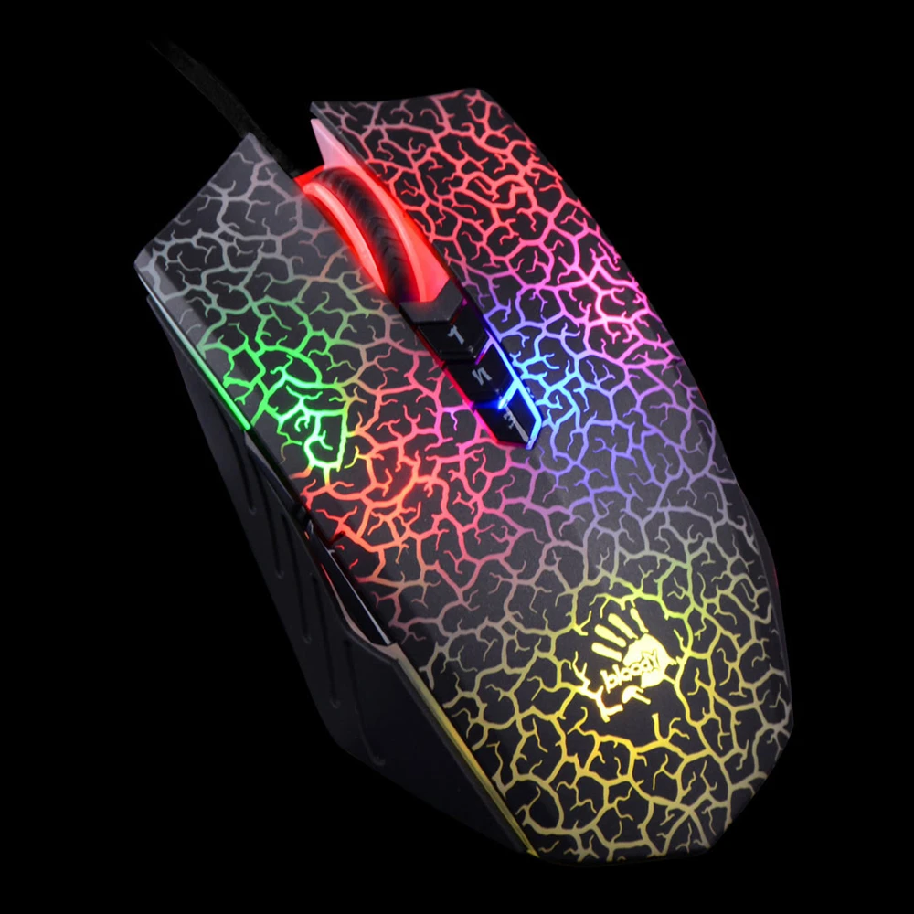 

For Bloody A70 4000DPI USB 2.0/3.0 Optical Gaming Mouse Colorful Glare Wired Mice Mouse