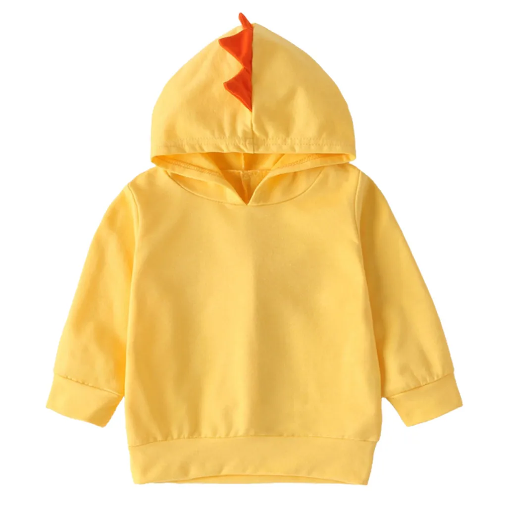 Топы с длинными рукавами и рисунком динозавра для маленьких мальчиков девочек