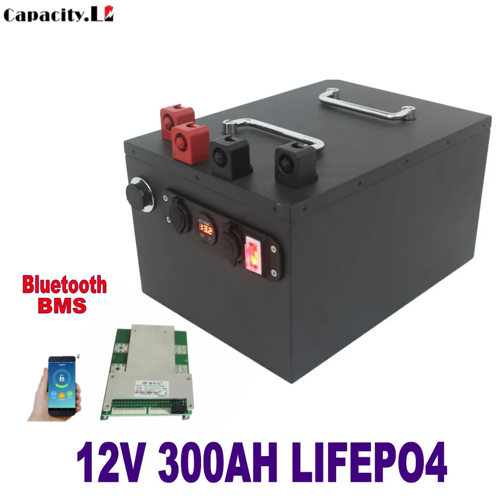 

12V battery 200ah rechargeable lifepo4 300A lithium battery with Bluetooth BMS for outdoor engine special car and RV Ventilator
