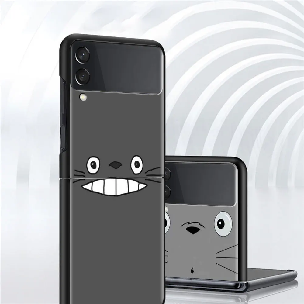 Movil Phone Case for Samsung Galaxy Z Flip 3 4 Protective Shell Black Cubre Hard Coque Z Flip3 6.7 