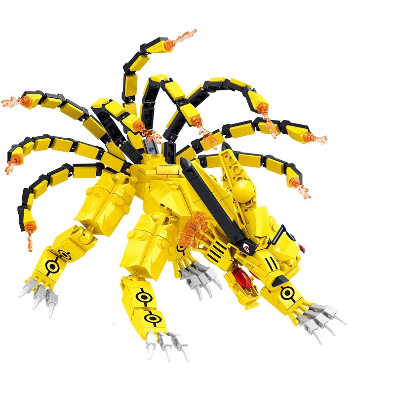 

Naruto Series Nine Tails Chaos Naruto Small Particles Children's Assembled Building Blocks Educational Toy Boxed Gift Doll 1Pcs