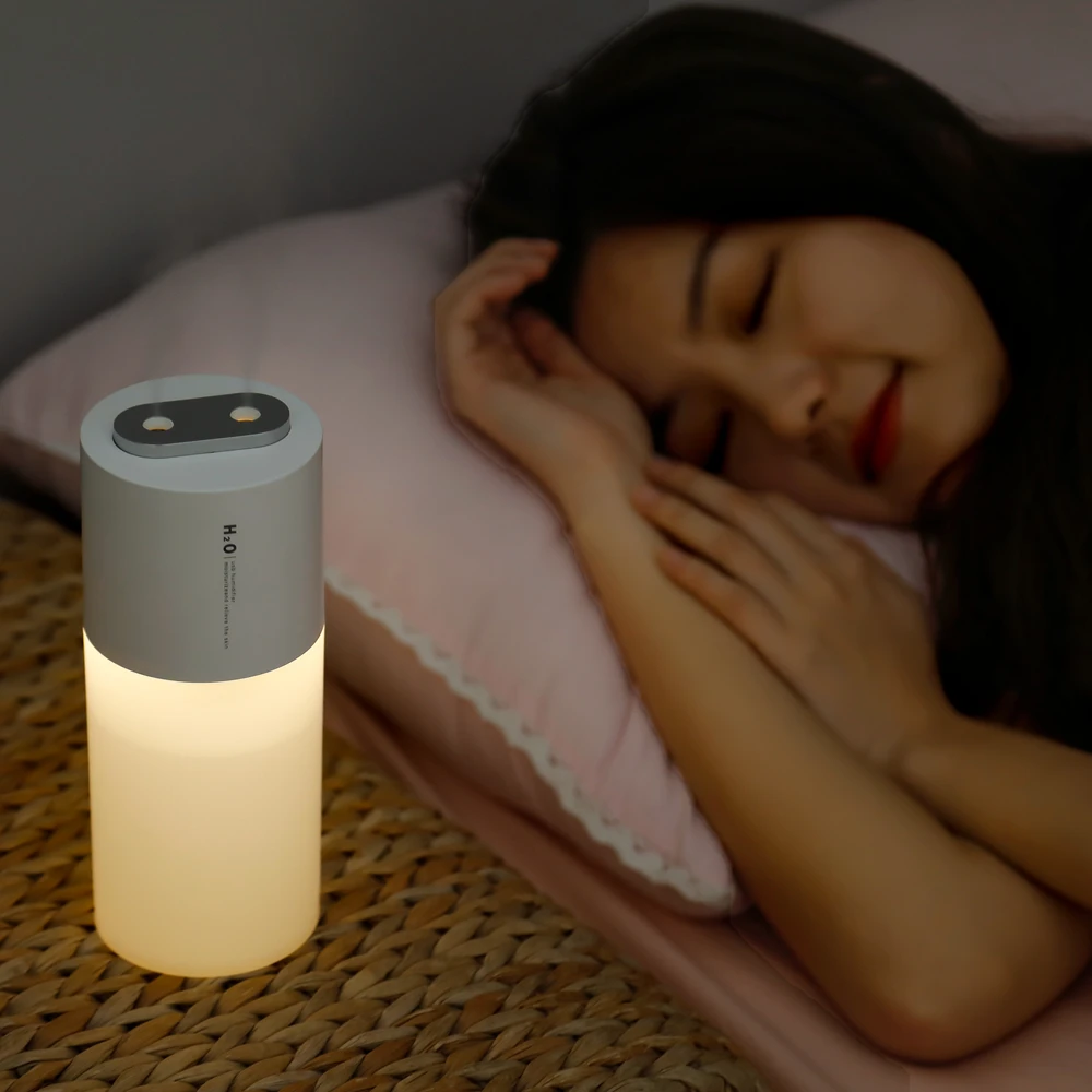 

400ml Dual Sprayer Air Humidifier 2000mAh USB Rechargeable Wireless Ultrasonic Aroma Water Mist Diffuser Light Umidificador
