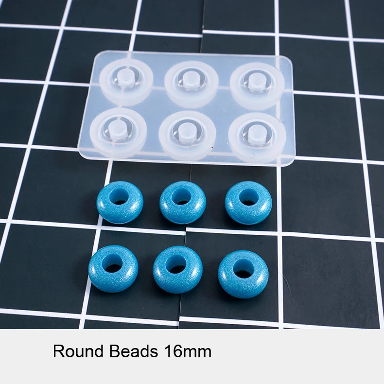 Round Beads 16mm 1 шт. круглые алмазные бусины жидкий силикон Expoxy Плесень Смола Ювелирная форма УФ подвеска ювелирные аксессуары ручной работы Ювелирный инструмент - Цвет: Round Beads 16mm