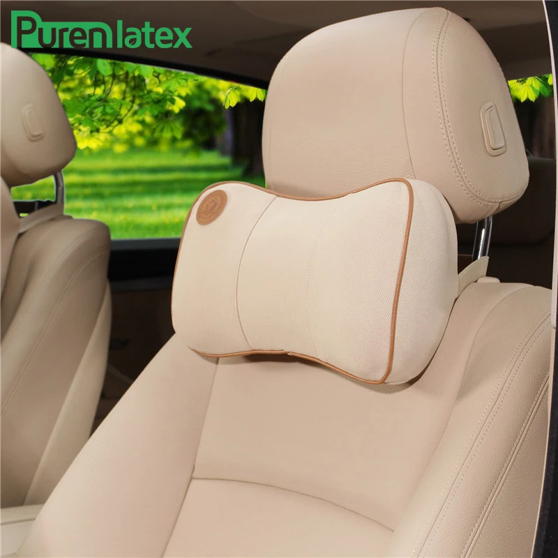 

PurenLatex Car Pillow Memory Foam Pillow Auto Headrest Protect Neck Cervical Orthopedic Pillows 3D Driving Slow Rebound Cushion