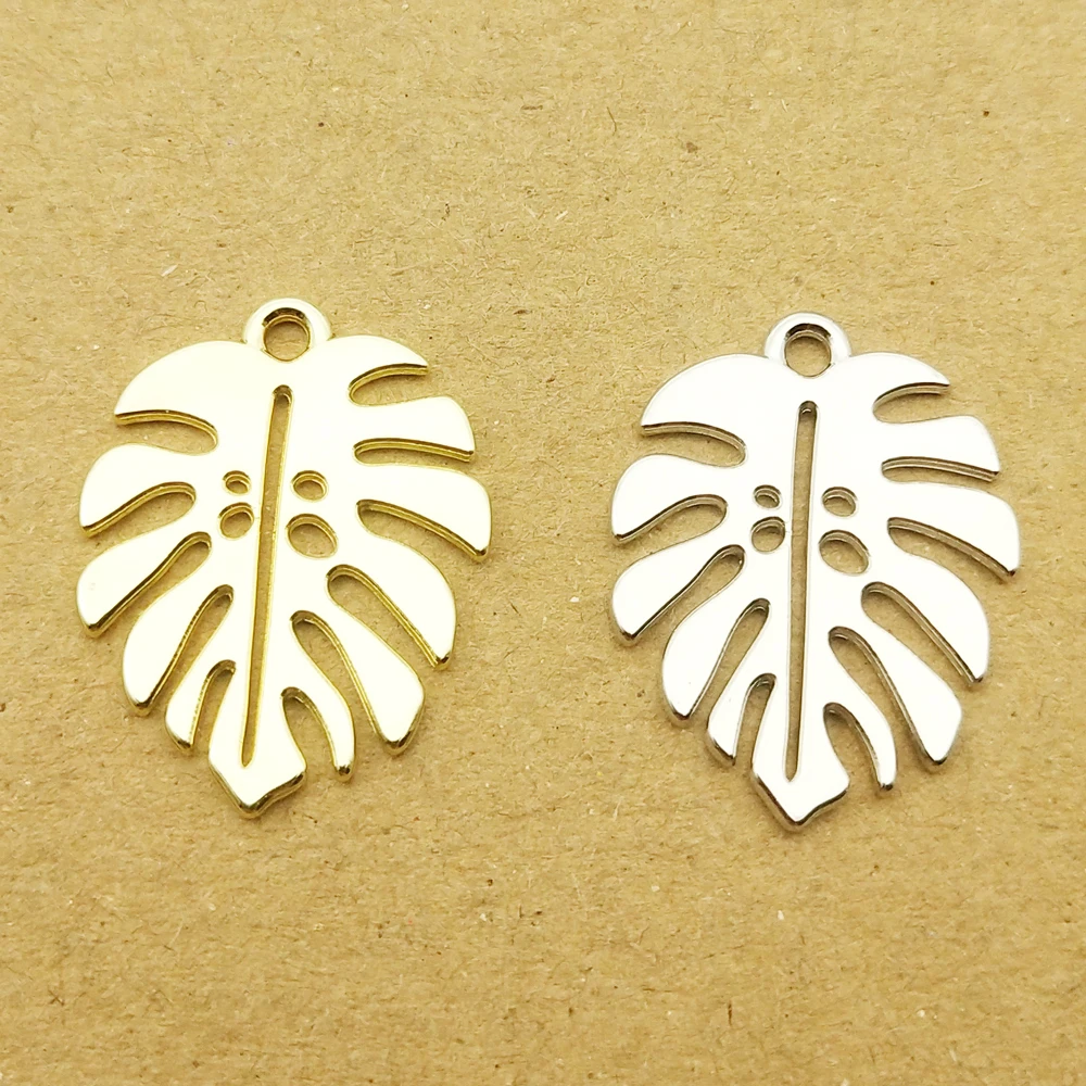 

10pcs 16x21mm Leaf Charm for Jewelry Making Cute Earring Pendant Fashion Bracelet Necklace Charms Diy Accessories Craft Supplies
