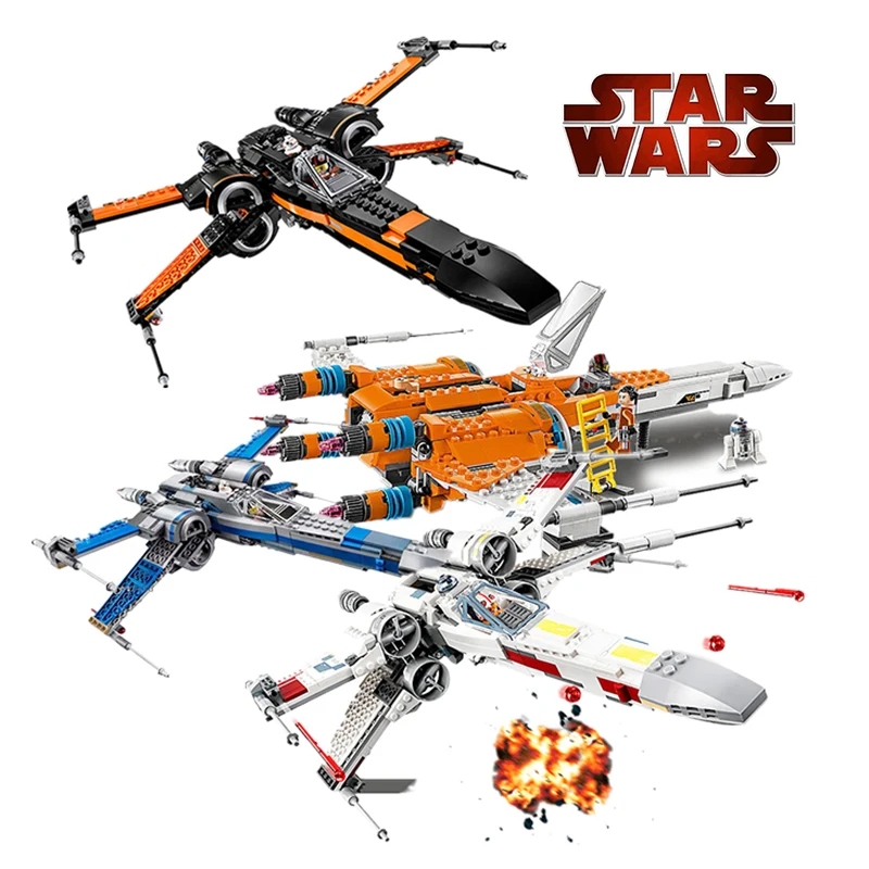 

Compatible 05004 05145 05029 X Wing Tie Fighter Building Blocks Star Plan Wars Children Toy 75149 Bricks Toys For Children