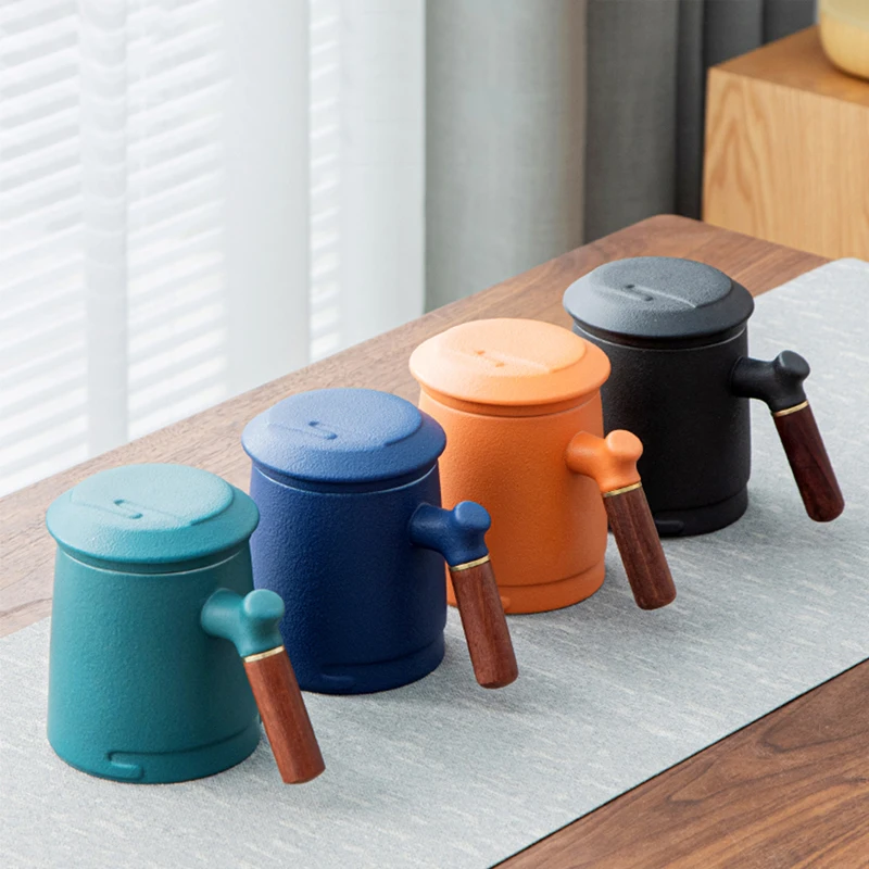 SENDIAN Ceramic Integrated Filter Tea Cup Handmade Boutique Mug With Lid 2021 New Hot Office Home Kitchen Accessories | Дом и сад