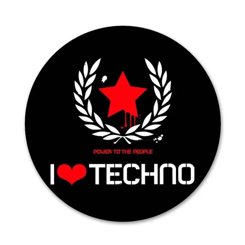 Techno Music Badge Brooch Pin Accessories For Clothes Backpack Decoration gift | Badges