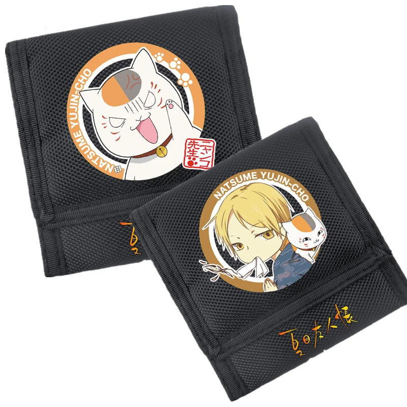Женский короткий кошелек Natsume Yuujinchou тканевый бумажник Carteira Feminina Nyanko sensei открытка
