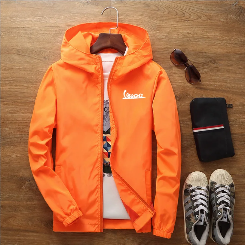 

Men's And Women's Spring And Autumn Jacket Fashion Polyester Printing Multicolor Casual Hooded Zipper Sun Protection Clothing