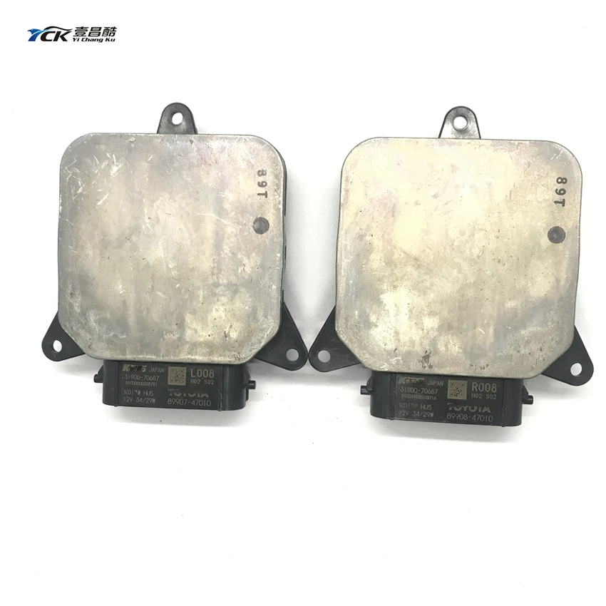 

1X YCK оригинальный 89907-47010 89908-47010 Подержанный автомобильный головной светильник компьютер Светодиодный драйвер Модуль ЭБУ 8990747010 8990847010 L008 R008
