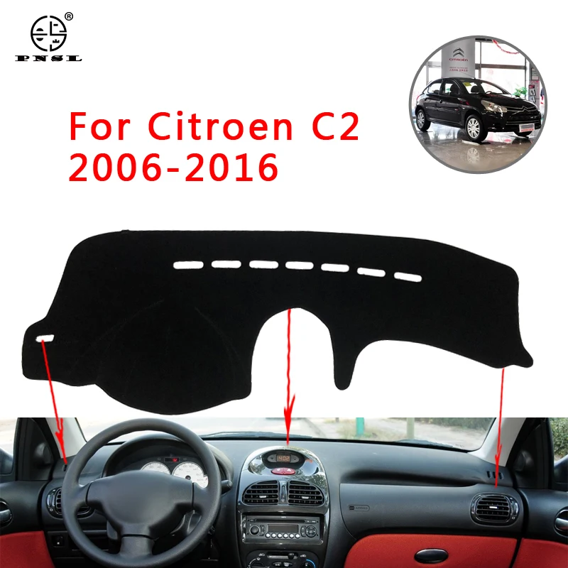 PNSL коврик для приборной панели автомобиля Citroen C2 2006 2016 защита от солнца