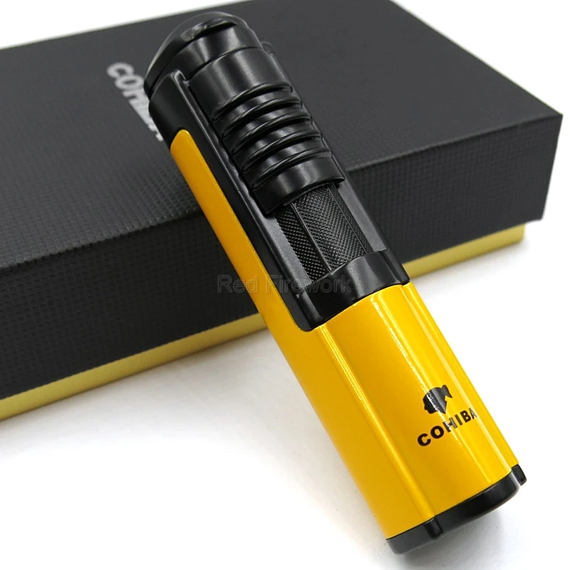 COHIBA высококлассная металлическая ветрозащитная зажигалка фонарь струйное пламя