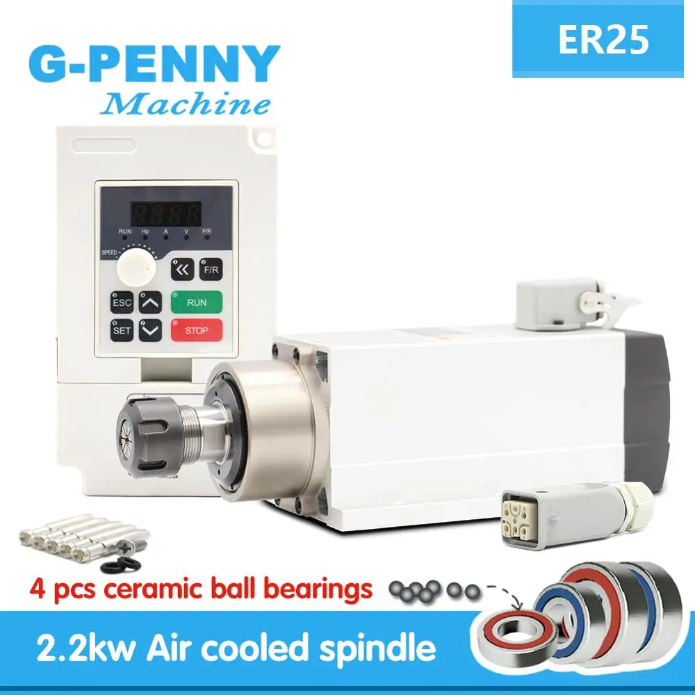 Новое поступление! Комплект шпинделя с воздушным охлаждением ER25 0 01 КВТ 4 шт.