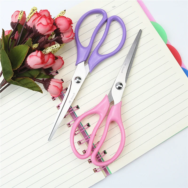 Канцелярские ножницы офисные студенческие для резки бумаги тонкие 18 см 1 шт.