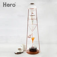 hero coffees pot drip coffee maker ice drip pot with reusable stainless steel filter cold brew glass teapot maker max model