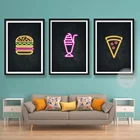 Молочный коктейль, мороженое, искусство  Неоновый световой эффект, постер с едой  Подарки  Галерея детской комнаты, холст, Декор