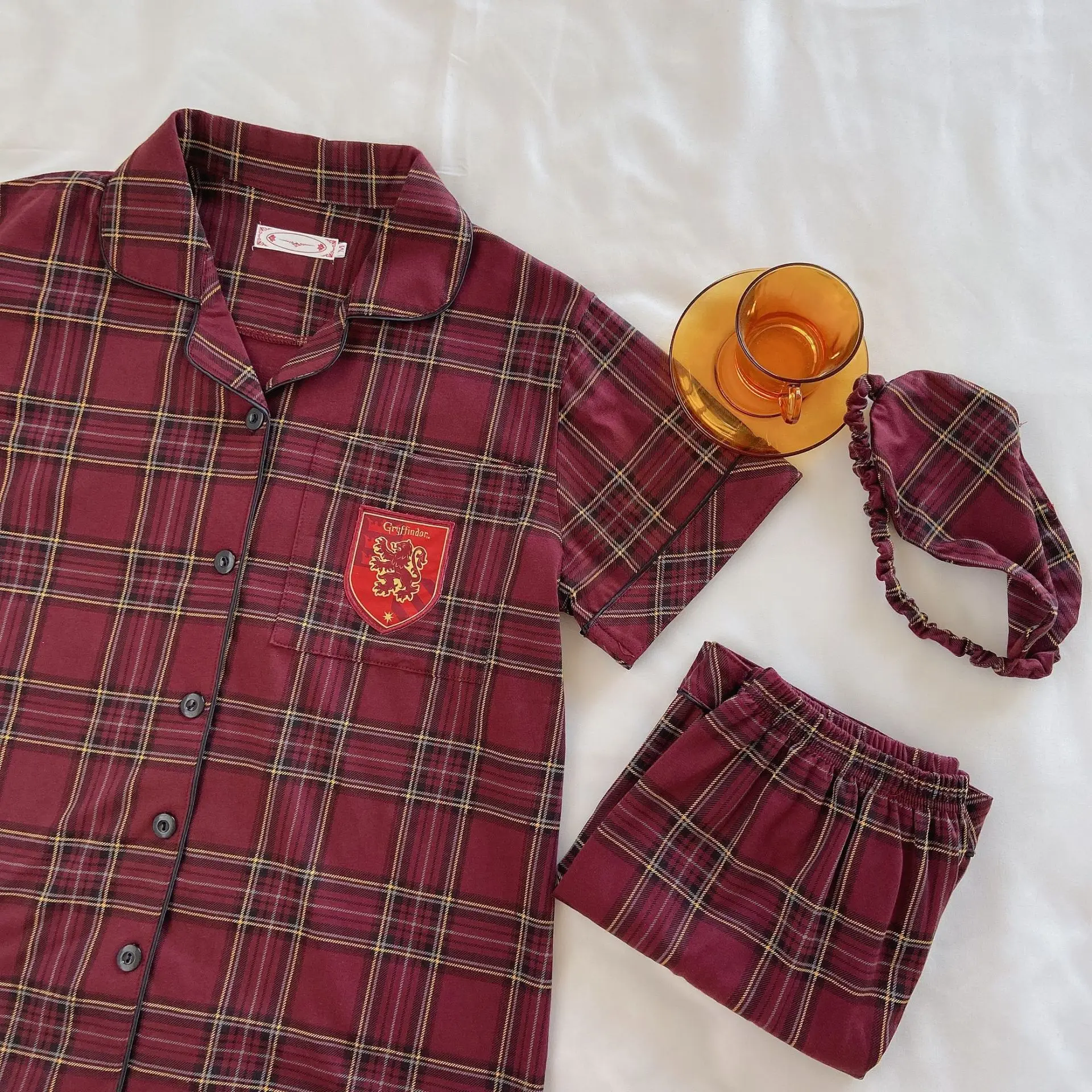 

New! Pajamas Cosplay For Men Women Summer Winter Retro Plaid Cotton Couple Home Nightgown Sleepwear