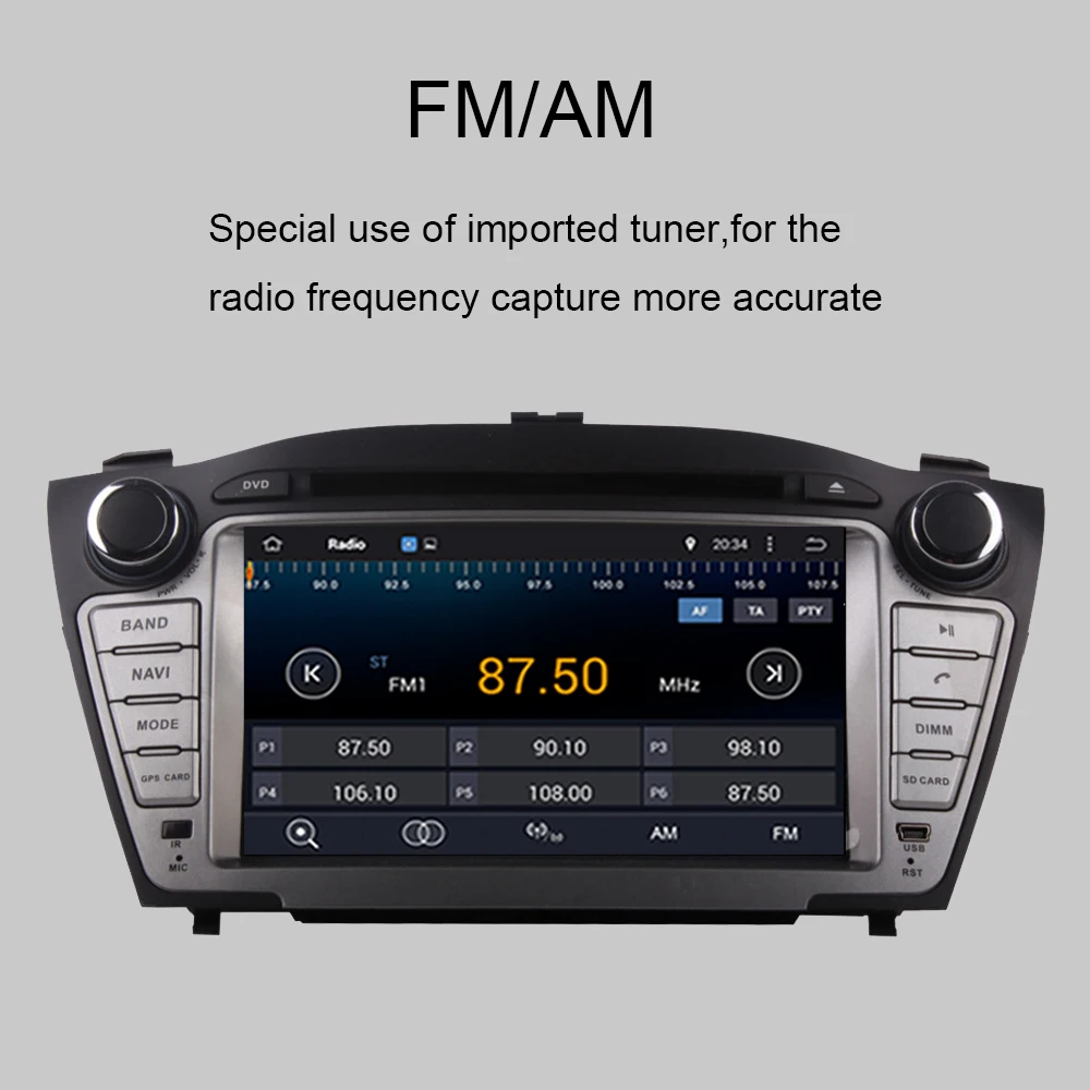 Восьмиядерный автомобильный Dvd плеер HD 7 &quotAndroid 9 0 gps для Hyundai IX35 Tucson 2009 2014