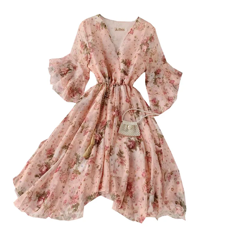 Летнее праздничное платье 2020 Женская Волшебная неувядающая шифоновая юбка с