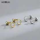 SIPENGJEL Модные Изящные круглые серьги для пирсинга из нержавеющей стали, мини-серьги-гвоздики для женщин, свадебные ювелирные изделия