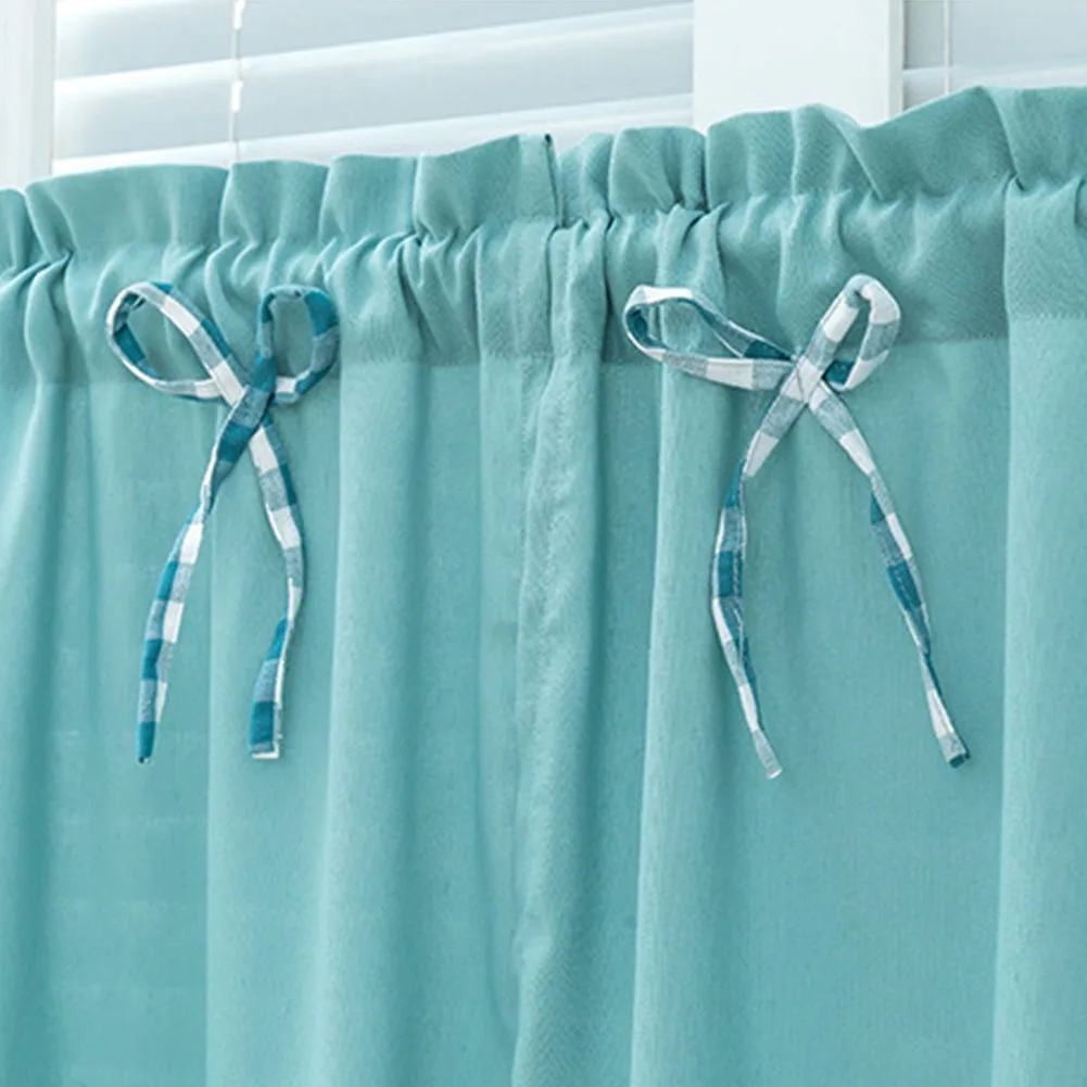 Короткая занавеска Valance для гостиной в пасторальном стиле кухни спальни с бантом