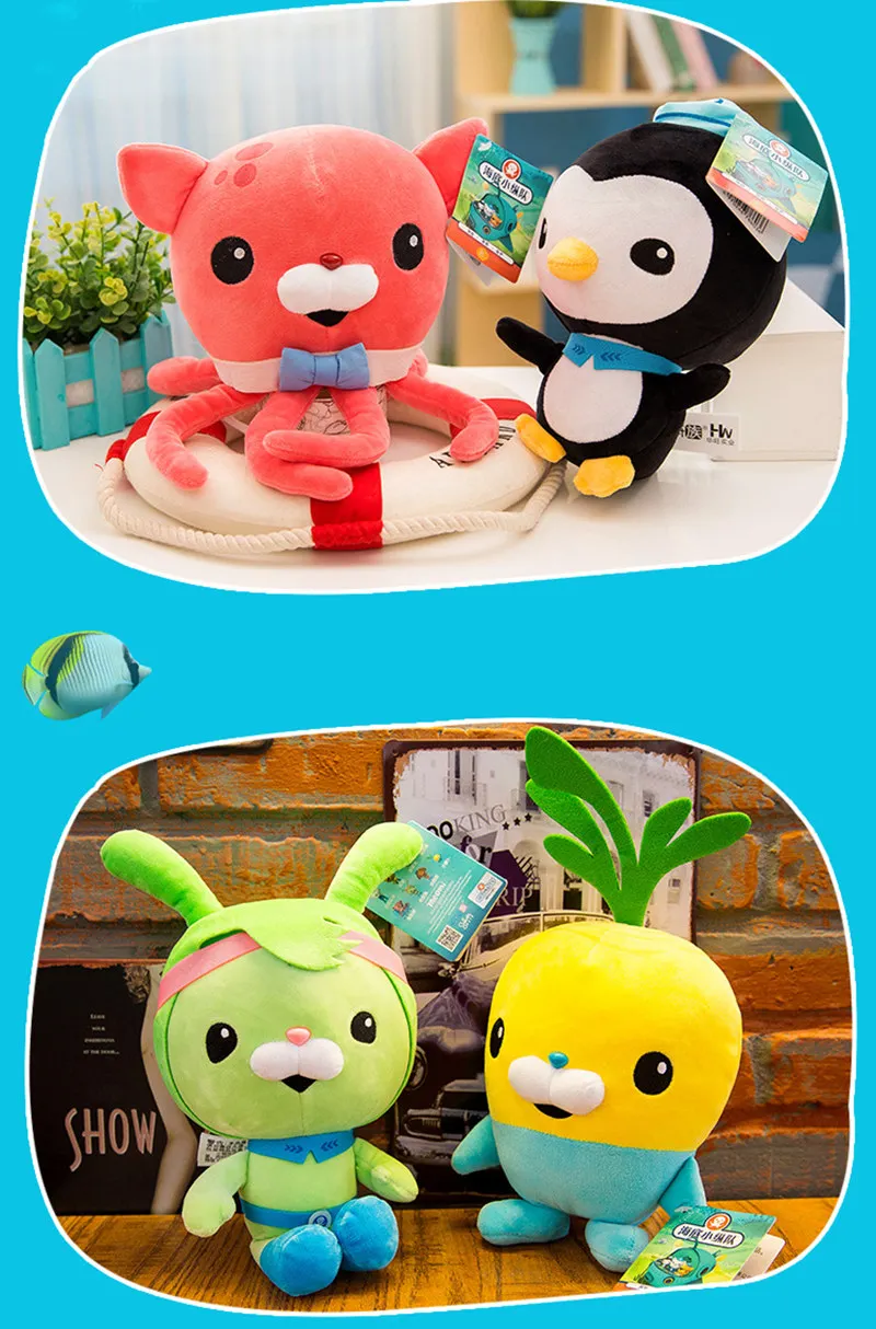 Оригинальные Octonauts 46 см/30 см/19 см Плюшевые игрушки Барнакл песо Kwazii Tweak игрушечные животные подарок на день рождения ребенок Рождественская игрушка