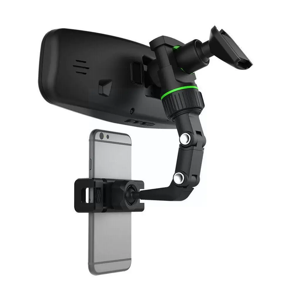

Car Phone Holder 360 Degree Mobile Phone Stands Rearview Car In Visor Mirror Sun Navigation GPS Bracket M3S0
