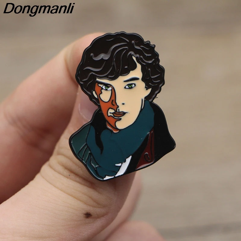 

O195 Benedict Cumberbatch Cool Metal Enamel Pins And Brooches For Women Men Lapel Pin Backpack Bags Hat Badge Gifts