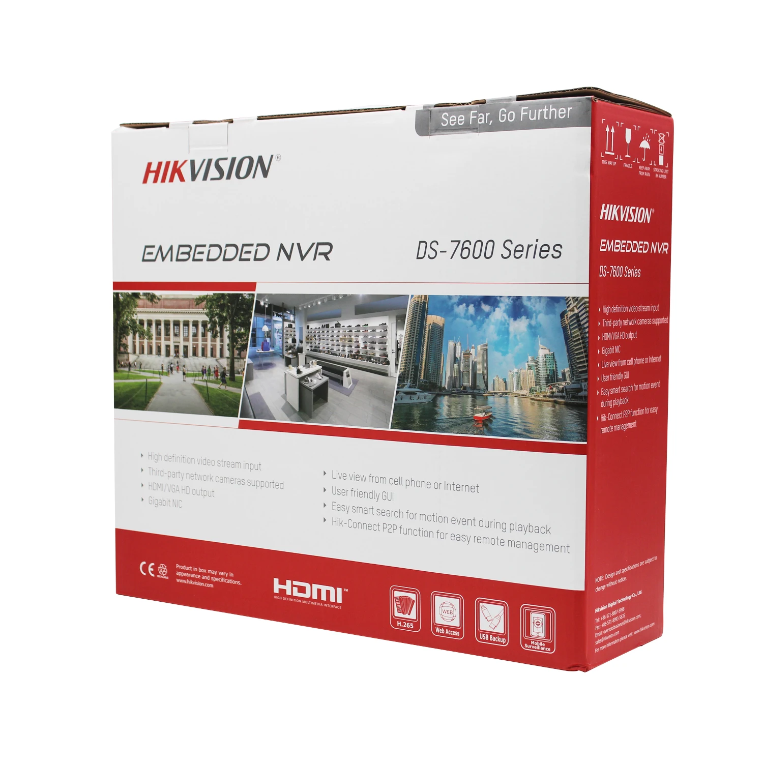 Видеорегистратор Hikvision H.265 NVR сетевой видеорегистратор 8 каналов Мп 16 с 8PoE