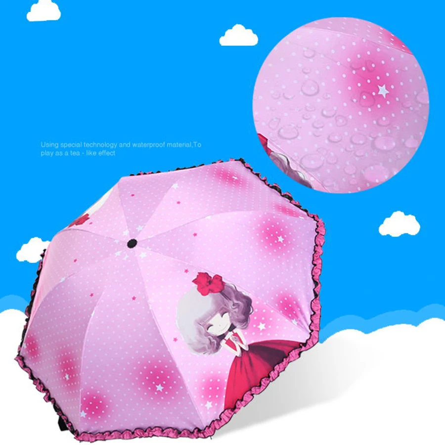 УФ-Виниловый солнцезащитный Солнечный зонт творческие детские зонты для девочек